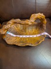 Antique Vintage Folk Art Solid One-piece Black Walnut Hand Carved Wood Apple   
