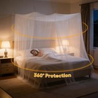 4 Corners Mosquito Net For Bed  White Canopy Bed Curtains