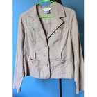 Cropped Utility Jacket Linen Blend Jacket Medium Safari   Closet Capsule   Clean