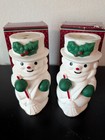 Vtg Lot Avon Holiday Candles Mr   Mrs Snowlight Caroling Cat   Dog   New Nos Nib