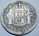 1799 So-da Santiago Chile 2 Reales Spanish Colonial Genuine Antique 1700 s Coin