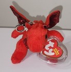 Ty Beanie Baby - Y Ddraig Goch The Dragon Metal Key Clip  uk Exclusive  New Mwmt