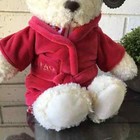 Toy Plush Bear In Red Pajamas   Robe Fao Schwarz New With Tags