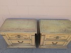 Vintage Modern Regency Wood Side Tables Night Stands End Tables