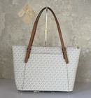 Michael Kors Ciara Large Top Zip Shoulder Tote Bag Mk Vanilla acorn