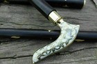 Vintage Style Antique Victorian Designer Brass Handle Wooden Walking Stick Cane 