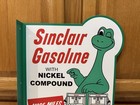 Sinclair Gas Flange Sign Dino Pump Garage Station Vintage Style Wall Decor