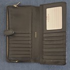 Coach Women   s Black Wallet With Zip Pocket  Credit Card Slots  Clear Id Holder