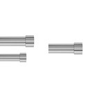 Umbra Cappa 66-120 In  Adjustable Double   Single Curtain Rod Sets - Nickel