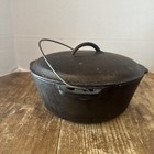 Vintage Cast Iron Dutch Oven 10 5 8 No 8 With Lid   Bail Wire Handle Made In Usa