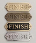 Nautical Poop Deck Brass Sign     Vintage Cast Brass Boat Plaque Marine Door Decor