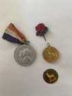 1937 Coronation Medal   1956 Rhodesia Shilling Pendant   Vintage Poppy Pin Lot