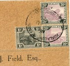 Malaya Federated States-sg 53  69 x2 -kuala Lumpur-1 au 1929-registered label -t