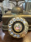 Vintage 1960s Made In Japan Brass Rotary Dial Telephone Model Jo-4