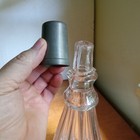 1850s Pontiled Pittsburgh Pillar Mold Decanter Molasses Bottle With Metal Lid