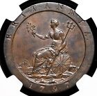 Great Britain  George Iii  Copper Cartwheel Penny  1797  Ngc Au58 Bn