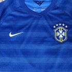 Brazil Jersey Womens Large Blue Nike Dri Fit Soccer Cbf 2014 Away Vicky 7 Futbol