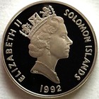 Solomon Islands 10 Dollars 1992 Silver 925 Proof coronation Anniversary Elizabet