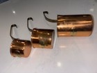 Vintage Copper Nesting Measuring Cups Ladle Set Of Three 2 1 1 2 Cup