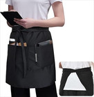 Server Apron Black 3 Pocket Waterproof Waiter Waitress Half Waist Apron  Usa New