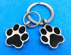 Keyring Urn  5  Key Chain Pet Cremation Pendant Holds Ashes Dog Cat Paw Print