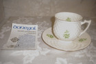 Original Donegal Irish Parian China Cup And Saucer Shamrocks Orig Box Bin01