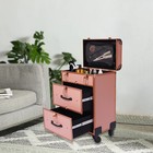 Rolling Makeup Case Train Case For Make-up Artists Nail Technicians Beauticians