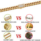 6mm-14mm Mens Miami Cuban Link Chain Solid Stainless Steel Necklace Or Bracelet
