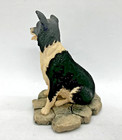 Vintage Border Fine Arts Border Collie By Ray Ayres Black   White - 1987