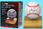 Ultra Pro Light Wood Base Baseball Display New Ball Holder Stand Acrylic Case