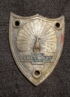 Rare 1920s Metal Chevrolet Hood Emblem Badge Shield With Peacock Original