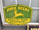 Vintage Rare John Deere Porcelain Metal Sign 28  Quality Farm Tractor Equipment 