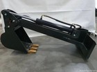 Agt 12in Single Arm Digger Bucket Backhoe Attachment For Mini Skid Steer Loaders