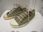 Excellent Vintage 1990 s Converse All Star Green Canvas Low Made In Usa Size 5