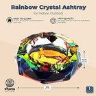 Large Rainbow Crystal Ashtray For Cigarettes  Indoor  Outdoor  Home Decor  5 In