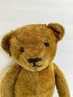 Antique Large Golden Mohair Teddy Bear Glass Or Plastic Button Eyes 19    Tall
