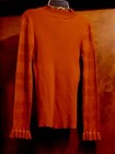 Almost Famous Ribbed Mock Neck Sweater Rust Orange Size Junior L  Ruffle Sleeves