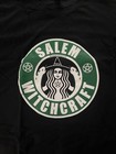 Salem Witchcraft T Shirt Mens Xxl Black Green Logo Massachusetts Wicca Pagan