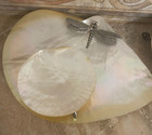 Vintage  Silver Plate Dragonfly  Mother Of Pearl Caviar  Hummus  Pate - 6 Pc Set