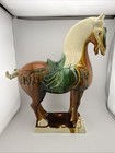 Large 17    Vintage Japanese Art Pottery Ceramic Horse Statue Hand Painted