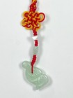Hand Carved Natural Jade Chinese Zodiac Snake Pendant Knotted Cellphone Charm