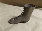 Antique Turn Of Last Century Lady s Victorian Boot Pin Cushion Sans Cushion 3 5 