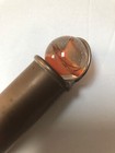 Vintage Brass Kaleidoscope With Marble Eyepiece  Four Marbles 8 Inches