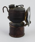 Antique Justrite Brass Carbide Miners Cap Lamp
