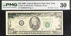 1990  20 Federal Reserve Note Pmg 30 Multiple Errors