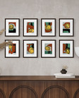 Set Of 8 Original Still Life Collage 8x10 Matted Contemporary Kitchen Wall Art