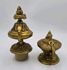 Pair Antique Gilt Brass Louis Xvi Style Console Furniture Mounts Urn Finial