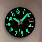 Luminous Black White 29mm Field Watch Dial Face Fit Nh34a Nh34 Gmt Dive Watch