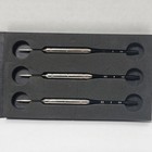 Steel Tip Dart Set 18g 3 Darts 6 Chevron Flights Black Star Case Silver Black  