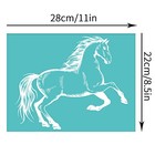  2pcs Self-adhesive Silk Screen Printing Stencil Reusable Mesh Horse Pattern